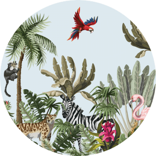 Samolepicí fototapeta CR3335 Vector Jungle 140 x 140 cm