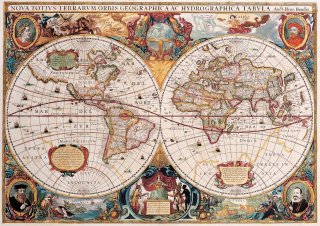 Vliesová fototapeta MS-5-1500 Starožitná mapa - 375 x 250 cm