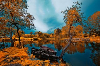 Vliesová fototapeta MS-5-3041 Řeka na podzim - 375 x 250 cm