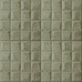 3D samolepicí VELVET obklad khaki - 0,69 x 1,4 m