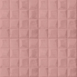 3D samolepicí VELVET obklad růžové kostky - 0,69 x 1,4 m